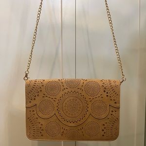Cute tan faux leather purse